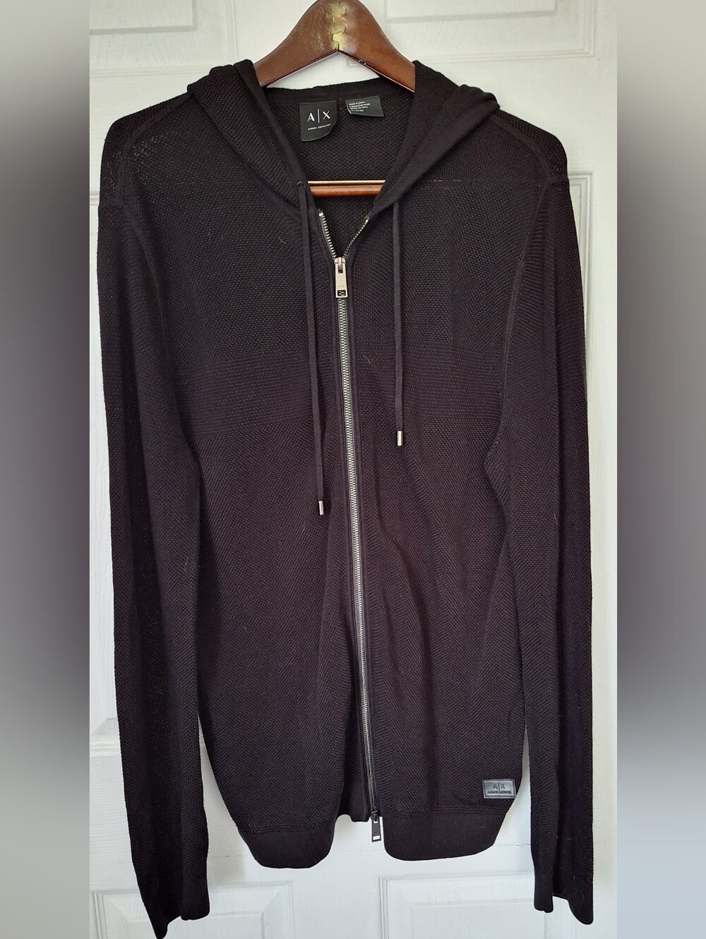 Armani Exchange A|X Black Full Zip Hooded Sweater Jacket XL
